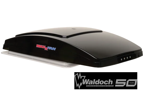MAXXFAN DELUXE 10 SPEED INTAKE & EXHAUST HHR - BLACK - AIRXCEL