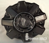 FUEL WHEELS BLACK CENTER CAP FIVE AND SIX LUGS