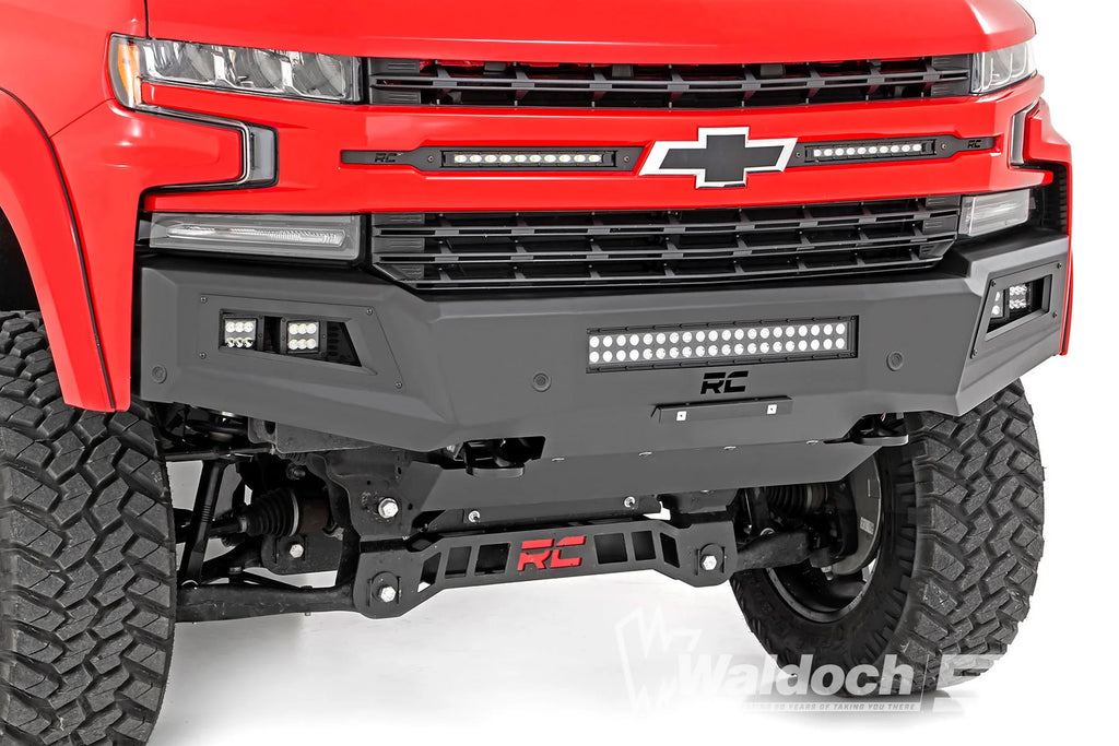 High Clearance Front Bumper | LED Lights & Skid Plate | Chevy Silverado 1500 (19-22)