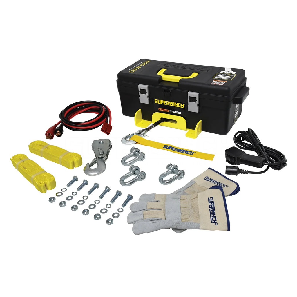Superwinch Winch 2 Go Portable Winch - Synthetic Rope - Hawse Fairlead - 4,000 lbs