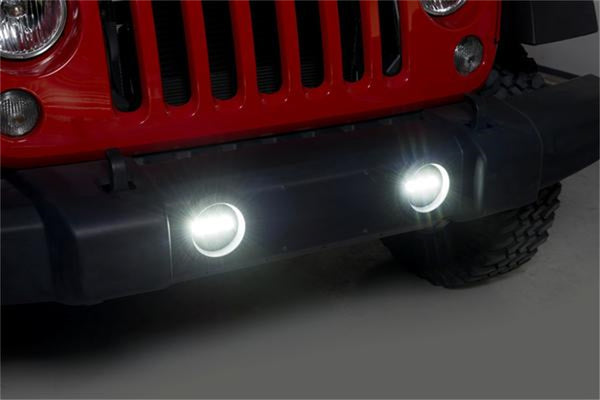 Luminix High Power LED Fog Lights-Jeep Wrangler JK - (Fits vehicles equiped with Plastic Bumper) - Luminix High Power LED Fog Lamps - 1 Pair - 2,400LM