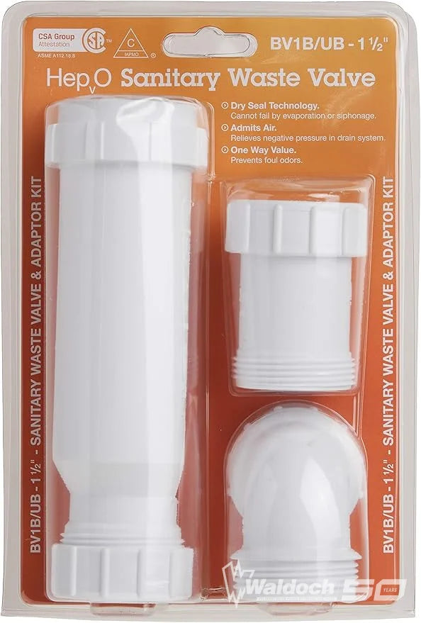 HEPVO SANITARY WASTE VALVE  SHOWER  TRAP 1-1/2 MFG#BV1B/UB