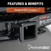 Class 3 Trailer Hitch, 2" Receiver, Select Ford Transit 150, 250, 350, E-Transit - 13193