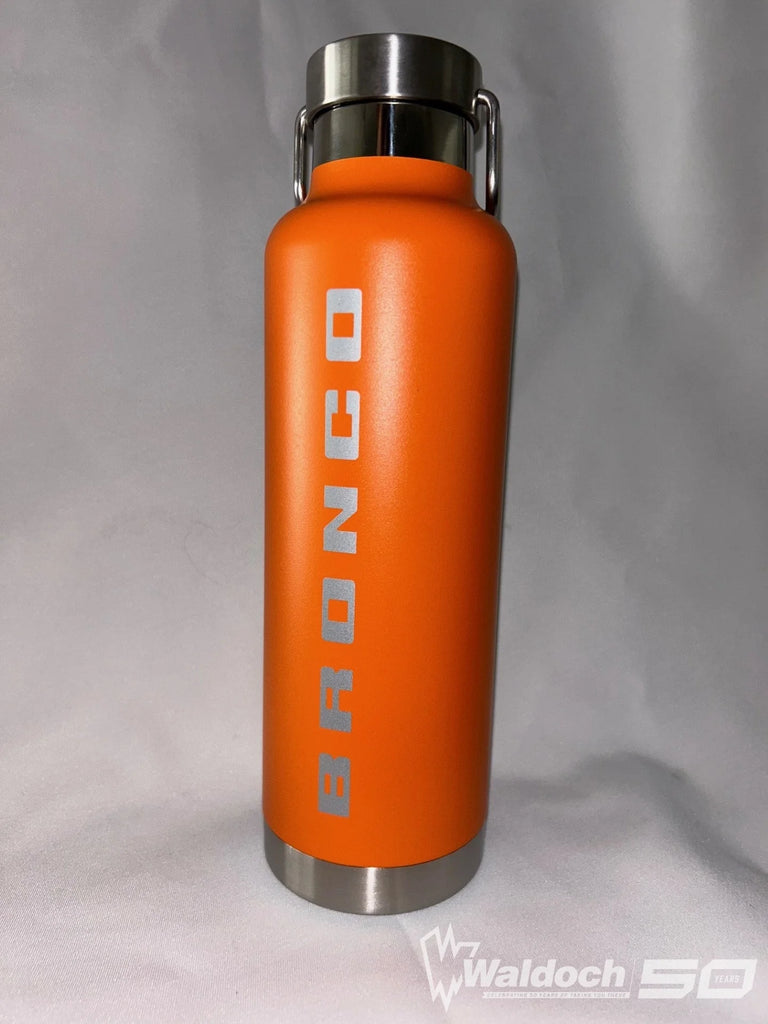 ORANGE BRONCO 24 OZ STAIN-LESS STEEL WATER BOTTLE