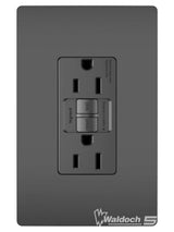 15A 125V GFCI Rectangular Receptacle Outlet Black - 1597-TRBK