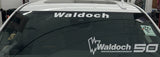 WALDOCH WINDSHEILD LOGO- (WHITE)