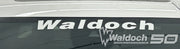 WALDOCH WINDSHEILD LOGO- (WHITE)