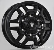 BLAZE 16X6 ALL BLACK GLOSSY - 80  OFFSET 6X180  138.8CB