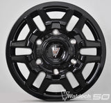 BLAZE 16X6 ALL BLACK GLOSSY - 80  OFFSET 6X180  138.8CB