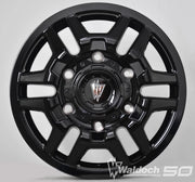 BLAZE 16X6 ALL BLACK GLOSSY - 80  OFFSET 6X180  138.8CB