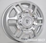 BLAZE 16X6 MACHINE SILVER - 80  OFFSET 6X180  138.8CB