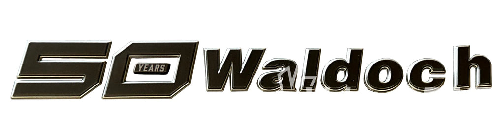 1.55" X 11.8" WALDOCH SL24 LOGO 3D CHROME / -3361 DK GRAPHITE / -55 BLACK / SATIN CLEARCOAT
