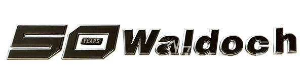 1.55" X 11.8" WALDOCH SL24 LOGO 3D CHROME / -3361 DK GRAPHITE / -55 BLACK / SATIN CLEARCOAT