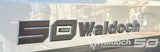 1.55" X 11.8" WALDOCH SL24 LOGO 3D CHROME / -3361 DK GRAPHITE / -55 BLACK / SATIN CLEARCOAT