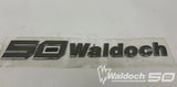 1.82" X 14" 50 YEARS WALDOCH SL24 LOGO 3D CHROME / TITANIUM / SATIN CLEARCOAT