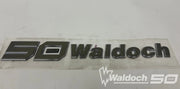 1.82" X 14" 50 YEARS WALDOCH SL24 LOGO 3D CHROME / TITANIUM / SATIN CLEARCOAT