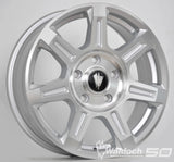 FLUX 17 X 6.5 MACHINE SILVER - 42 OFFSET 5X130  84.1CB