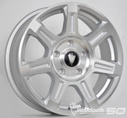FLUX 17 X 6.5 MACHINE SILVER - 42 OFFSET 5X130  84.1CB