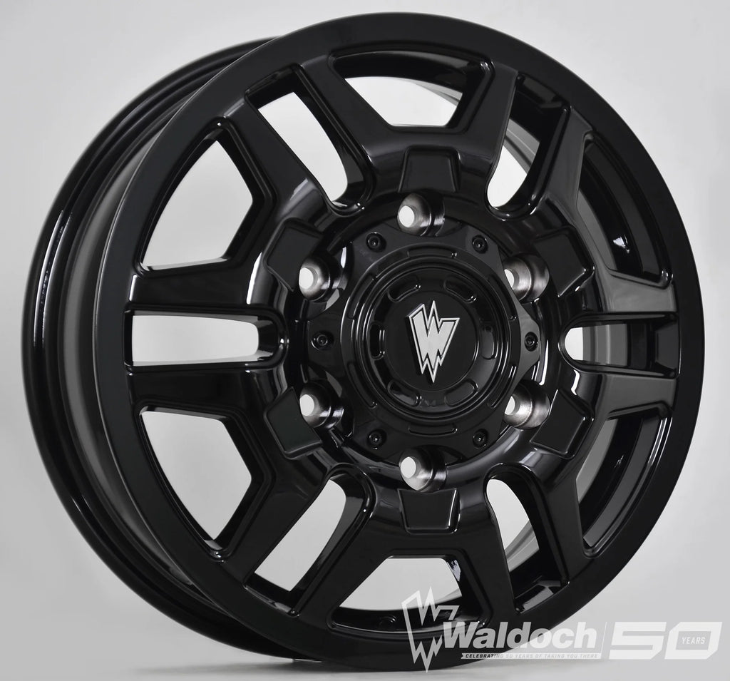 BLAZE 17X6 ALL BLACK GLOSSY - 80  OFFSET 6X180  138.8CB