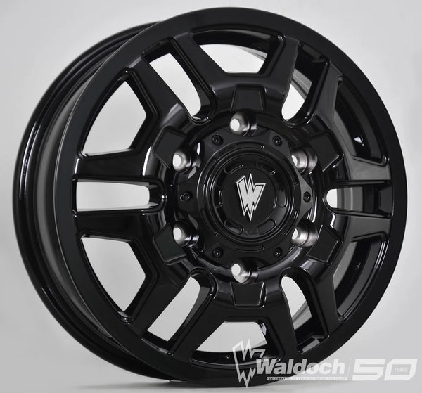 BLAZE 17X6 ALL BLACK GLOSSY - 80  OFFSET 6X180  138.8CB