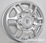 BLAZE 17X6 MACHINE SILVER - 80  OFFSET 6X180  138.8CB