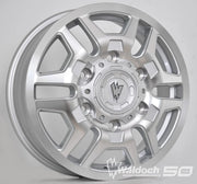 BLAZE 17X6 MACHINE SILVER - 80  OFFSET 6X180  138.8CB