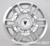 BLAZE 17X6 MACHINE SILVER - 80  OFFSET 6X180  138.8CB