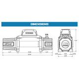 SX 10,000lbs 12V Synthetic Rope Winch - 1710201