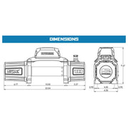 SX 10,000lbs 12V Synthetic Rope Winch - 1710201