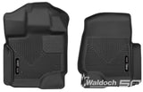 Husky Liners Weatherbeater | Fits 2015 - 2023 Ford F - 150 SuperCrew/SuperCab/Lightning, Front Row Liner, Black |