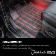 Husky Liners Weatherbeater | Fits 2015 - 2023 Ford F - 150 SuperCrew/SuperCab/Lightning, Front Row Liner, Black |