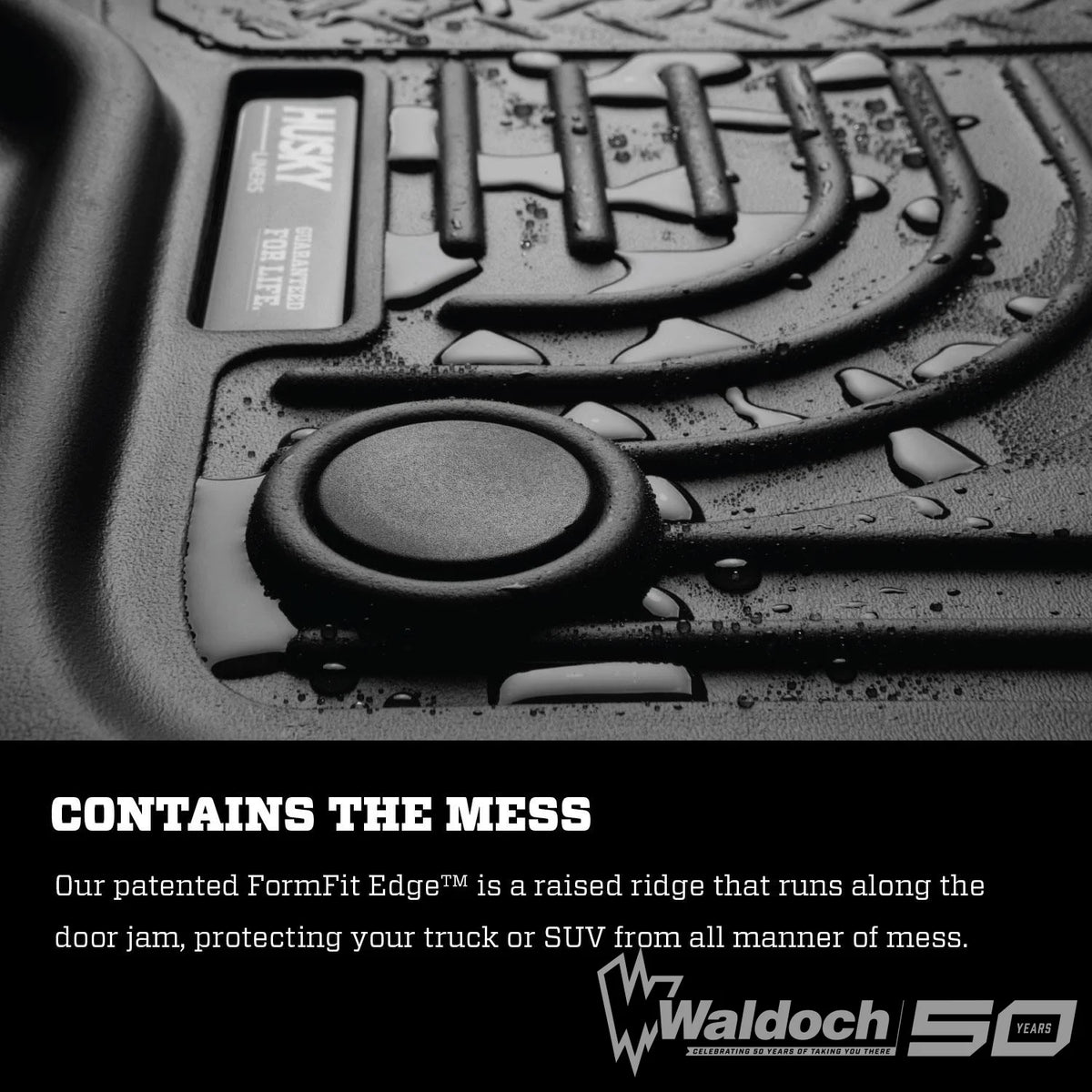Husky Liners Weatherbeater | Fits 2015 - 2023 Ford F - 150 SuperCrew/SuperCab/Lightning, Front Row Liner, Black |