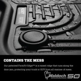 Husky Liners Weatherbeater | Fits 2015 - 2023 Ford F - 150 SuperCrew/SuperCab/Lightning, Front Row Liner, Black |