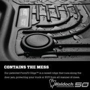 Husky Liners Weatherbeater | Fits 2015 - 2023 Ford F - 150 SuperCrew/SuperCab/Lightning, Front Row Liner, Black |