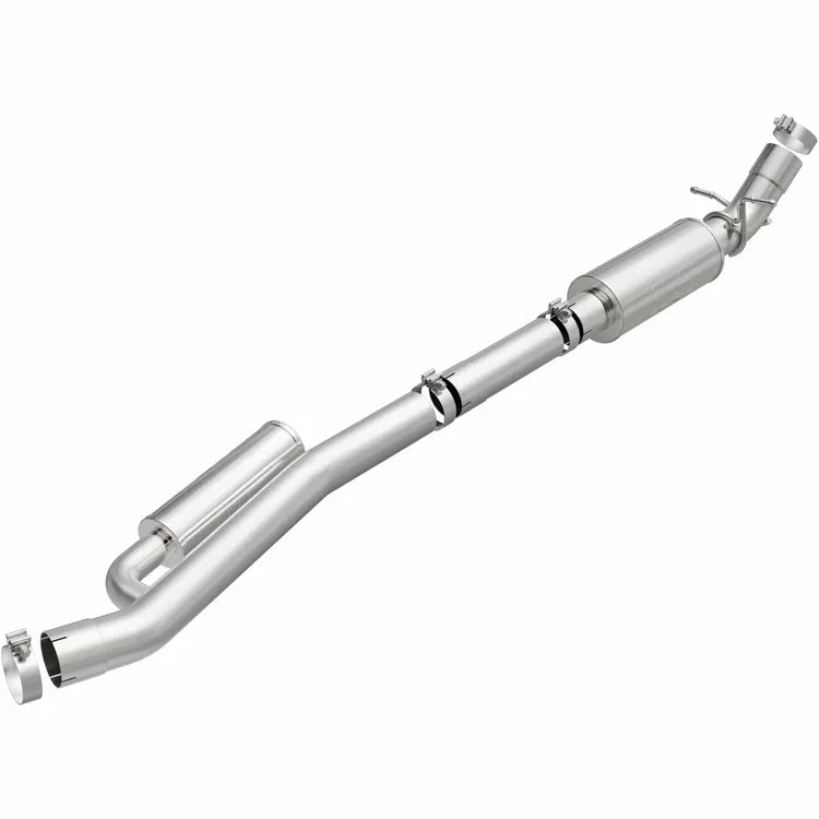 System D-Fit With Muffler GM Muffler, 3.50 in. Inlet/3.50 in. Outlet, Stainless Steel, Natural, Chevy, GMC, Kit