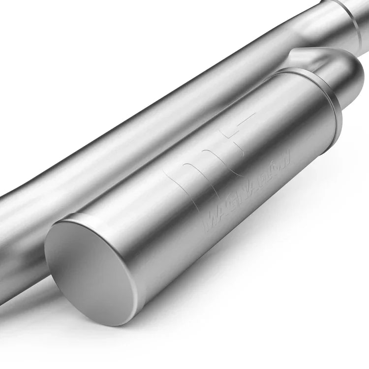 System D-Fit With Muffler GM Muffler, 3.50 in. Inlet/3.50 in. Outlet, Stainless Steel, Natural, Chevy, GMC, Kit