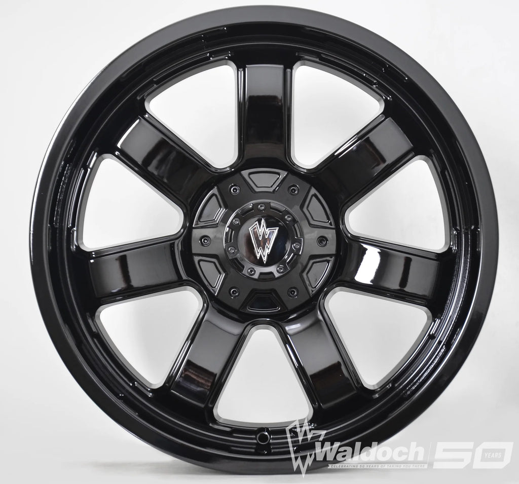 REBEL 20X9 ALL BLACK GLOSSY - 0  OFFSET 6X135 87.3CB