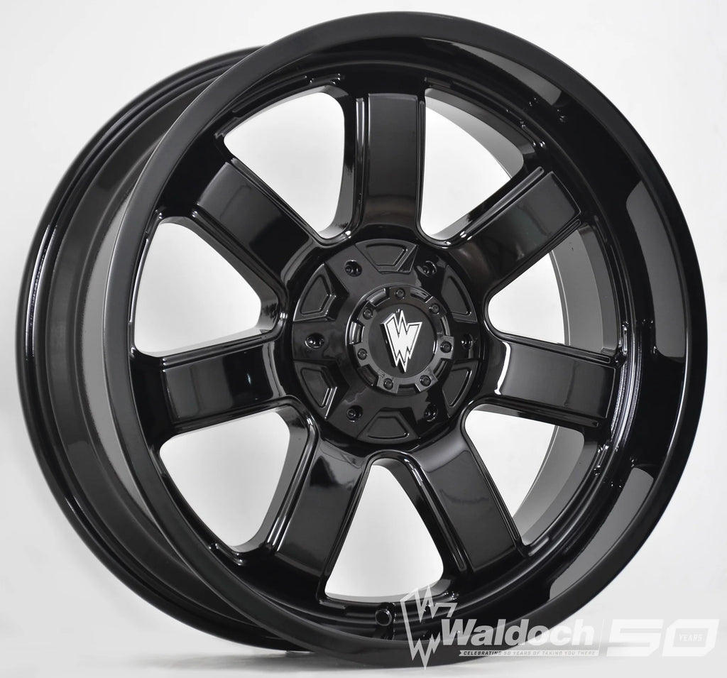 REBEL 20X9 ALL BLACK GLOSSY - 12 OFFSET 6X135 87.3CB