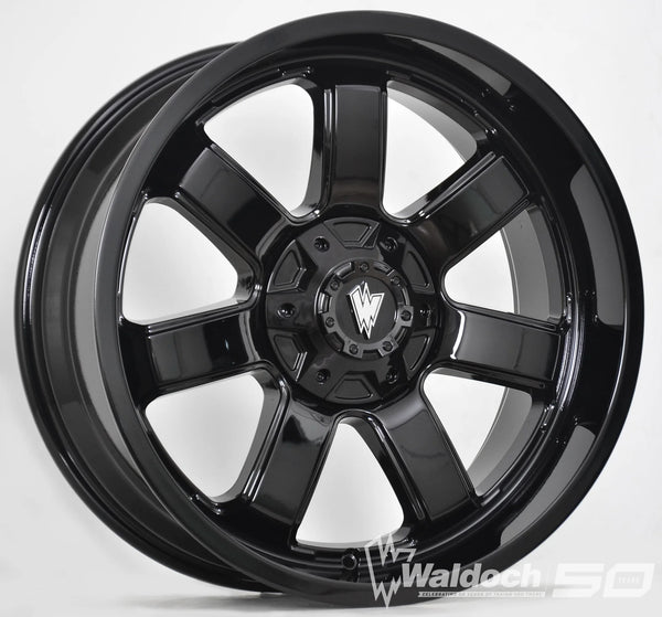 REBEL 20X9 ALL BLACK GLOSSY - 12 OFFSET 6X135 87.3CB