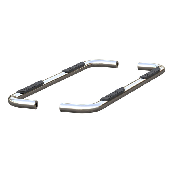3" Round Polished Stainless Side Bars, Select Silverado, Sierra 1500 Extended