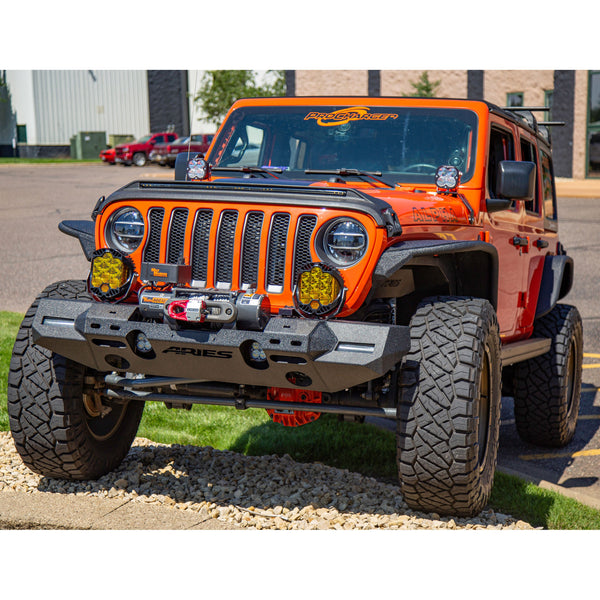 TrailChaser Jeep Wrangler JL Aluminum Front Bumper with Fender Flares (Option 7)