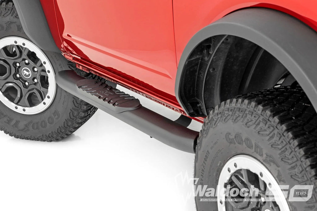 Oval Nerf Steps | 2-Door | Black | Ford Bronco (2 Door) 4WD (2021-2025)