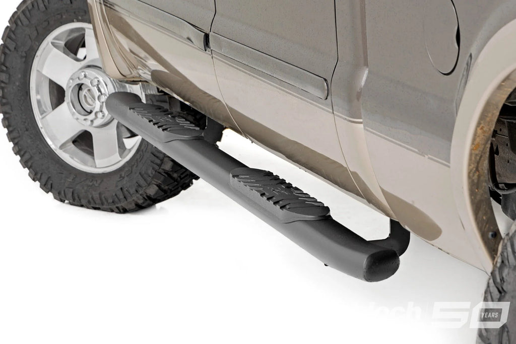 Oval Nerf Step | Crew Cab | Black | Ford F-250/F-350 Super Duty (99-16)