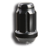 Small Diameter Spline Acorn Lug Nut - 12mm x 1.50 Thread Size - Black Finish - Bulk (21138BC)