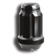 Small Diameter Spline Acorn Lug Nut - 12mm x 1.50 Thread Size - Black Finish - Bulk (21138BC)