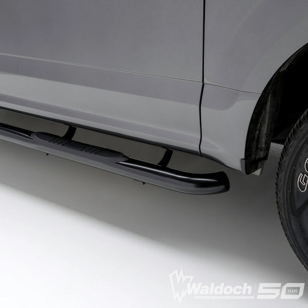 3" Round Black Stainless Side Bars, Select Silverado, Sierra 1500, 2500, 3500 HD  Aries