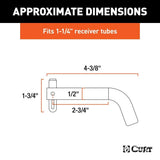 1/2" Swivel Hitch Pin (1-1/4" Receiver, Chrome, Packaged)
