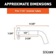 1/2" Swivel Hitch Pin (1-1/4" Receiver, Chrome, Packaged)