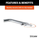 1/2" Swivel Hitch Pin (1-1/4" Receiver, Chrome, Packaged)