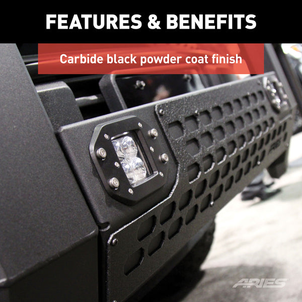 AdvantEDGE 5-1/2" Black Aluminum Bull Bar with Lights, Select Toyota Tundra